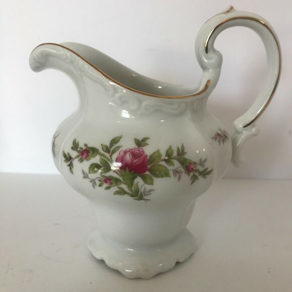Haviland Other - Johan Haviland Bavaria Germany Creamer Pitcher Pink Roses Gold Trim 5-1/4" Tall